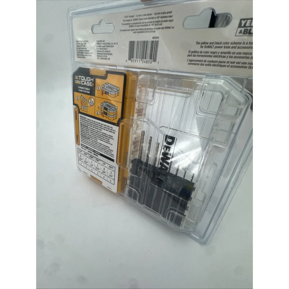 DeWalt 14 PC. Titanium Nitride Coated Drill Bit Set w/Hard Case & No Spin Shank